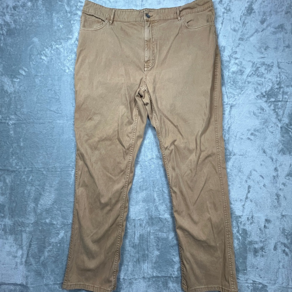 Woolrich 5-Pocket Jeans Pants Mens 40x32 Tan Khaki Cotton Stretch Straight Leg